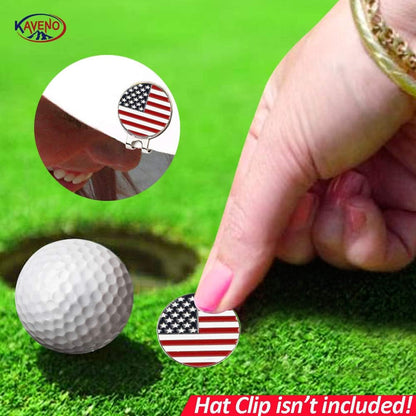 Golf Divot Tool, Foldable Stainless Steel Switchblade with USA Golf Ball Marker