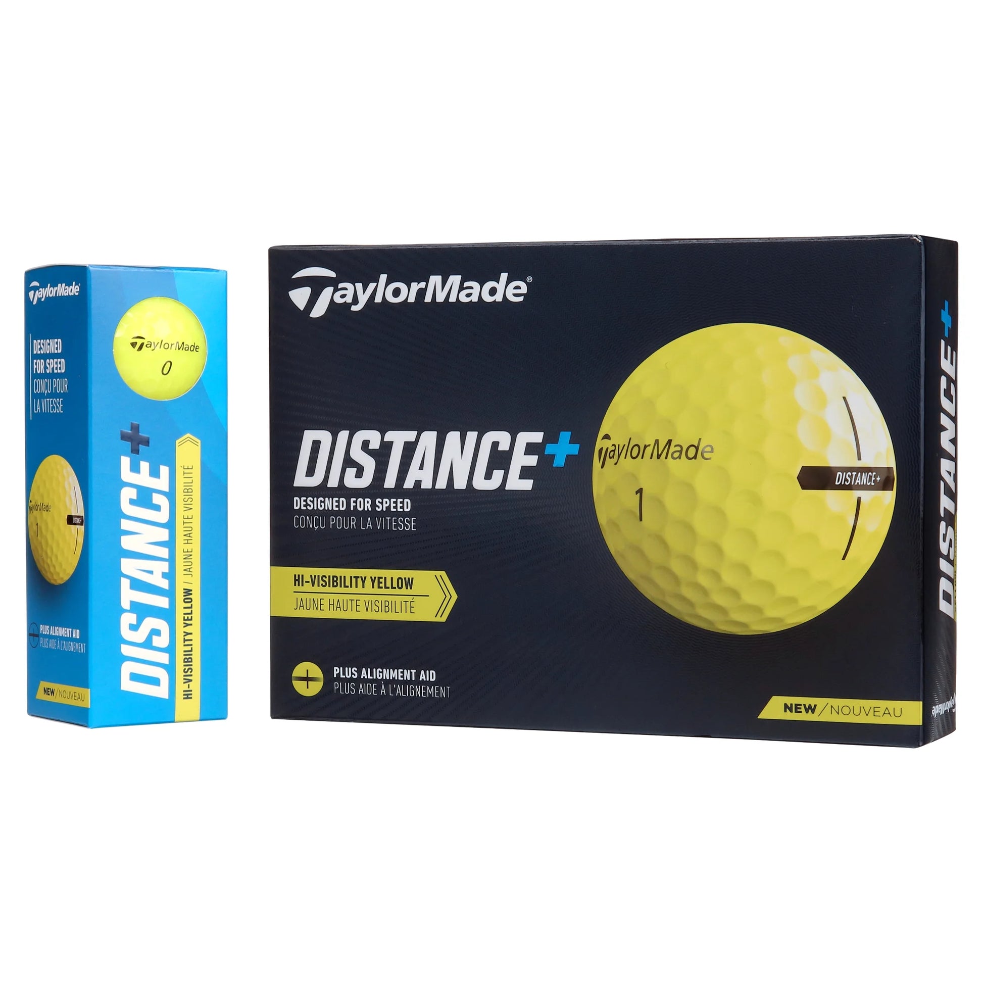 2021 Distance plus Golf Balls, Yellow, 12 Pack