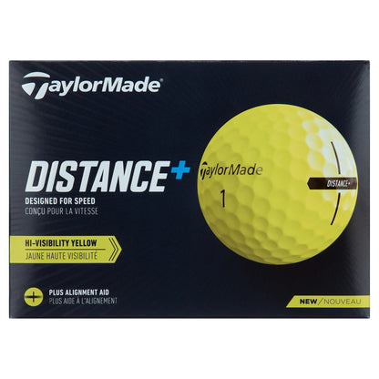 2021 Distance plus Golf Balls, Yellow, 12 Pack