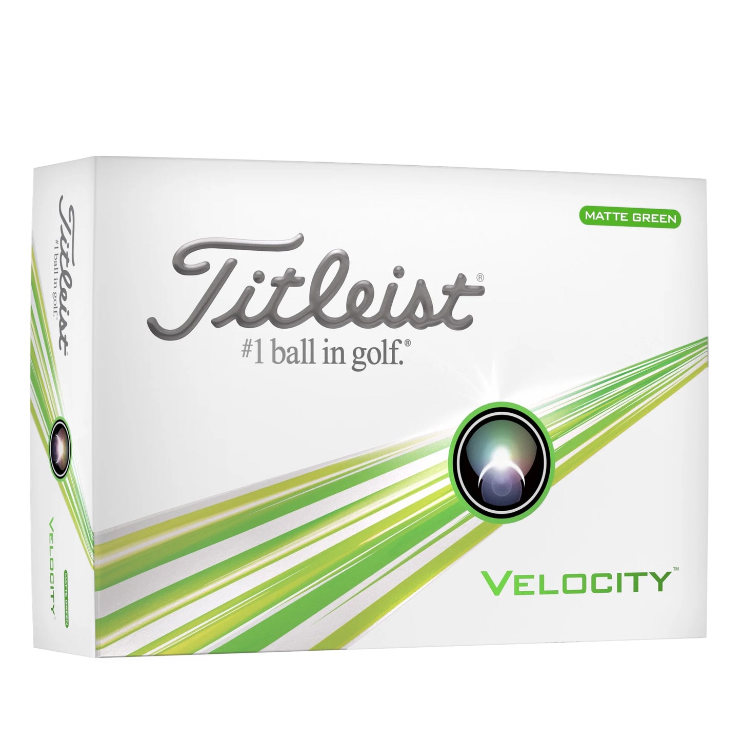 Velocity High Impact Longer Distance Golf Balls, Matte Green, 12 Pack