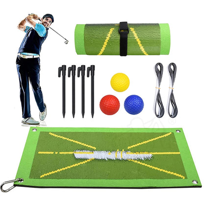 Golf Mat That Shows Swing Path Analyzer Golf Training Mat for Swing Detection Batting Golf Swing Trainer Mat Golf Hitting Mat