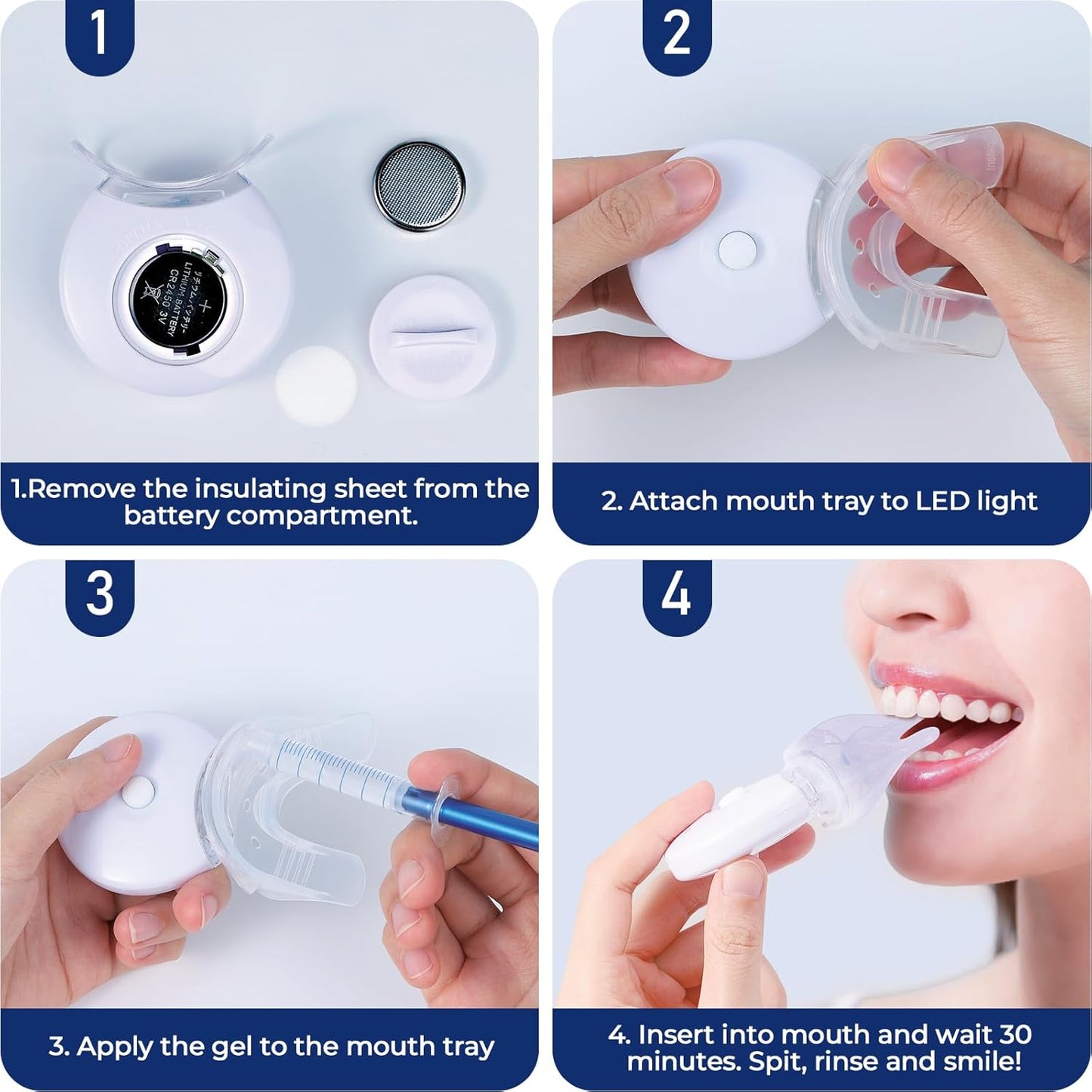 Teeth Whitening Kit Pen Gel: Pap Teeth Whitener for Sensitive Teeth- Professional Tooth Whitening Kit Dental Tools with Mouth Tray, 6 Teeth Whitening Gels, 2 Desensitizing Gels and Storage Case