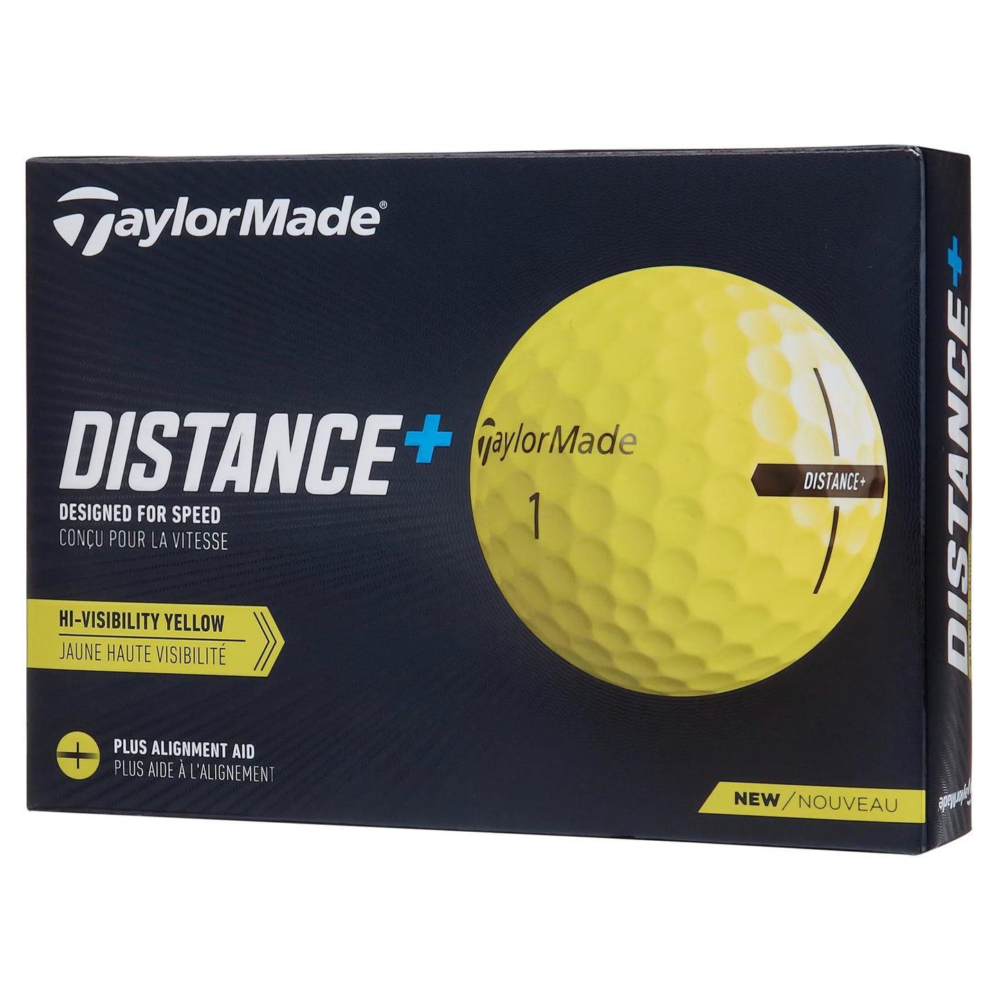 2021 Distance plus Golf Balls, Yellow, 12 Pack