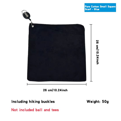 Golf Towel Cleaning Tools for Ball Mini W Hook or Hiking Buckle Retractable PU Waterproof Surface Portable Golf Club Cleaner