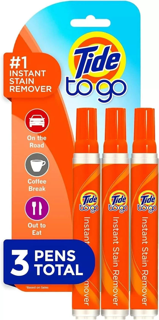 Tide to Go Instant Stain Remover Pen, 3 Ct 30Ml