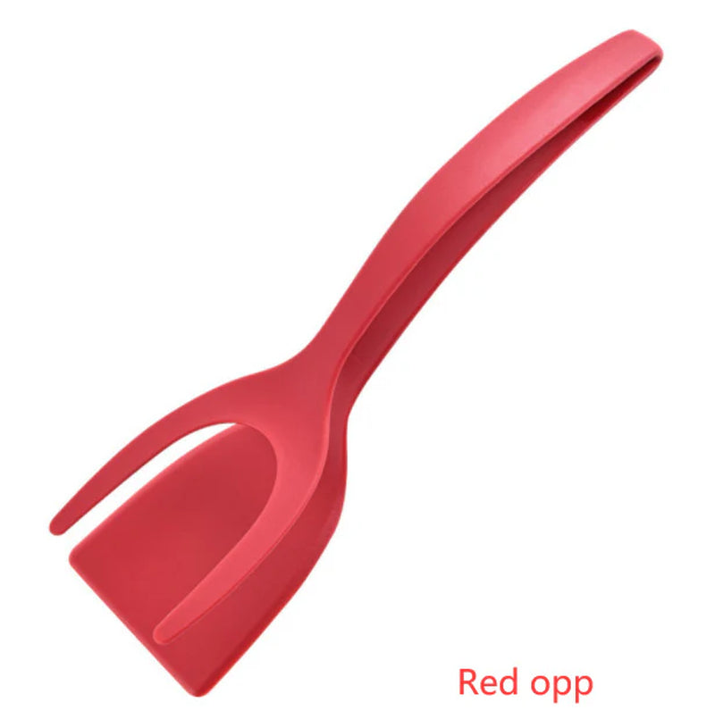 2 in 1 Grip and Flip Tongs Egg Spatula Tongs Clamp Pancake Fried Egg French Toast Omelet Overturned Kitchen Accessories