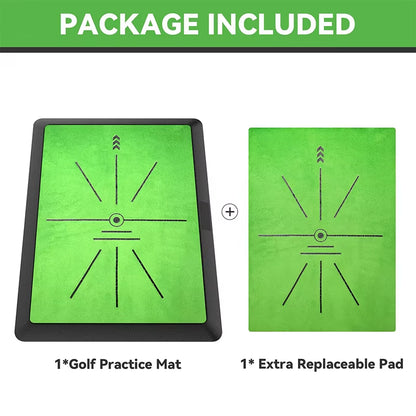 Golf Hitting Mat Golf Training Mat for Swing Path Feedback Detection Batting Extra Replaceable Golf Practice Mat 16"X12"