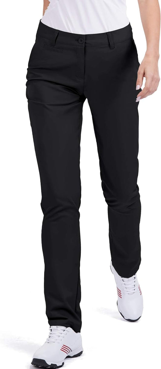 Women'S Golf Pants Stretch Straight Lightweight Breathable Twill Work Chino Ladies Pants