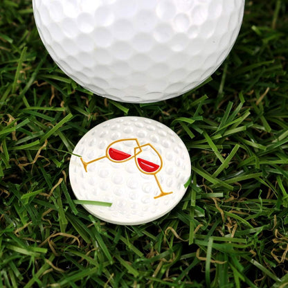 Creative Golf Ball Marker Soft Enamel Golf Markers 24.4MM Assorted 5 Pcs