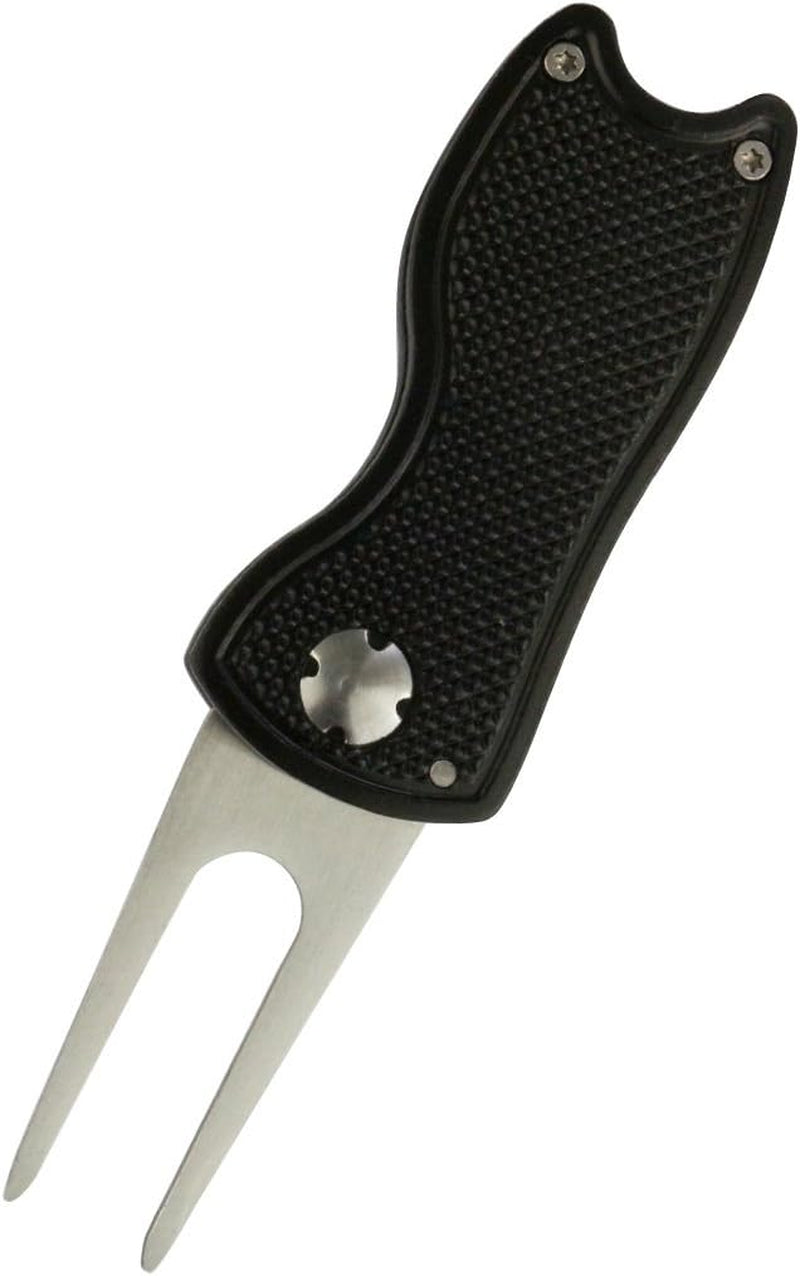 Foldable Golf Divot Repair Tool with Golf Ball Marker