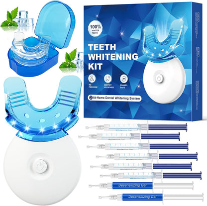 Teeth Whitening Kit Pen Gel: Pap Teeth Whitener for Sensitive Teeth- Professional Tooth Whitening Kit Dental Tools with Mouth Tray, 6 Teeth Whitening Gels, 2 Desensitizing Gels and Storage Case