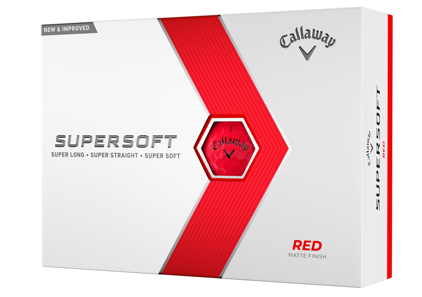 Golf 2023 Supersoft Golf Ball-Matte Red 12Pk