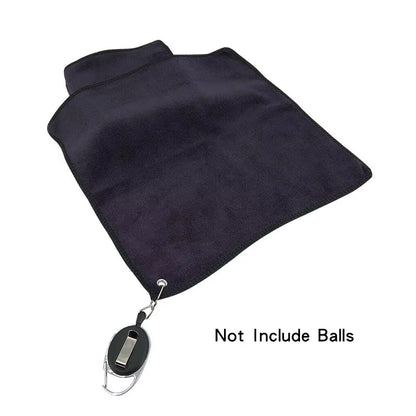 Golf Towel Cleaning Tools for Ball Mini W Hook or Hiking Buckle Retractable PU Waterproof Surface Portable Golf Club Cleaner