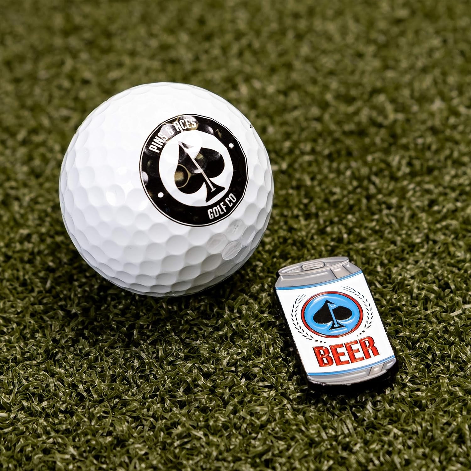 Golf Ball Marker - Premium Metal, Unique Enamel Paint Custom Design - Attaches to Any Magnet - Add Style & Customize Your Golf Game